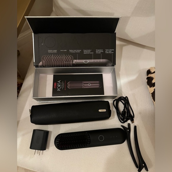 TYMO PORTA HAIR STRAIGHTENER Cordless & portable with open box case charger - Picture 2 of 5